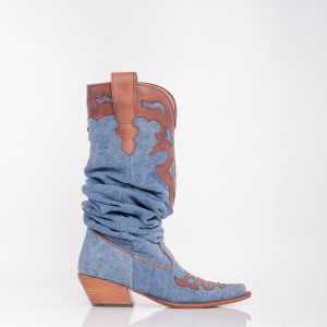 Bota Texana Malmedy Denim Choco