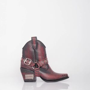 Bota Texana Rosina Viper Black Red
