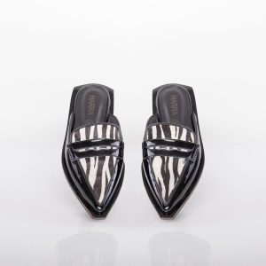Mules Sati Cebra Black Charol