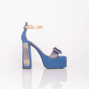 Sandalia Zaire Denim Oro