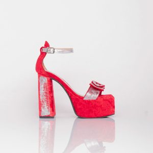 Sandalia Zaire Shiffon Red Plata