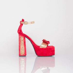 Sandalia Zaire Shiffon Red Oro