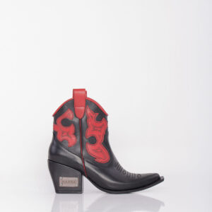 Bota Texana Kara Black Red